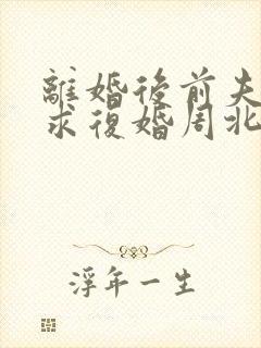 离婚后前夫哭着求复婚周北深