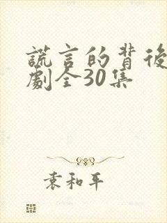 谎言的背后电视剧全30集