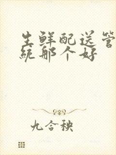 生鲜配送管理系统那个好