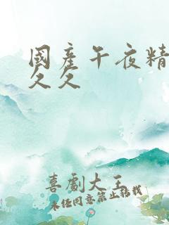 国产午夜精品久久久