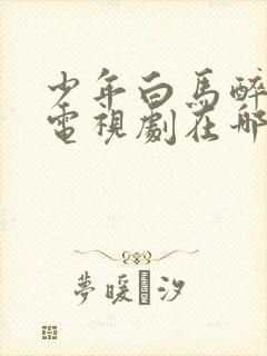 少年白马醉春风电视剧在哪