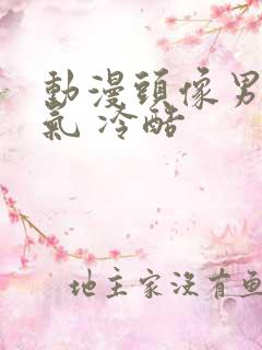 动漫头像男 帅气 冷酷