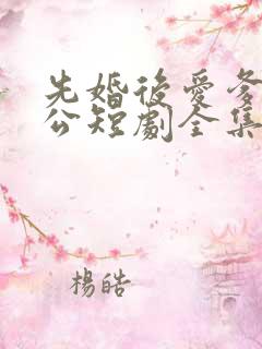 先婚后爱爹系老公短剧全集