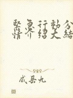 紧急行动分集剧情介绍大结局