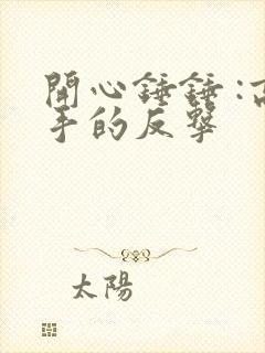 开心锤锤 :高手的反击