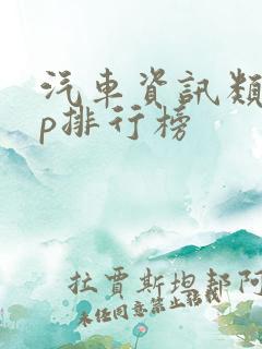 汽车资讯类app排行榜