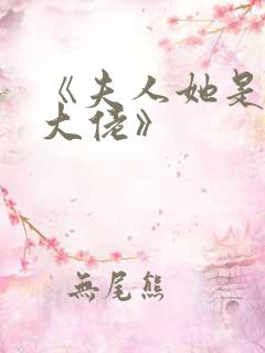 《夫人她是满级大佬》