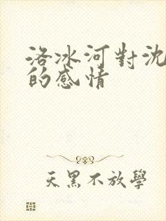 洛冰河对沈清秋的感情