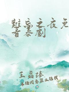 难忘之夜免费观看泰剧