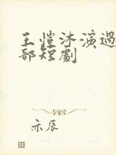 王恺沐演过的全部短剧