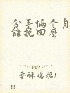 分手俩个月还可能挽回么