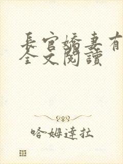 长官娇妻有点甜全文阅读