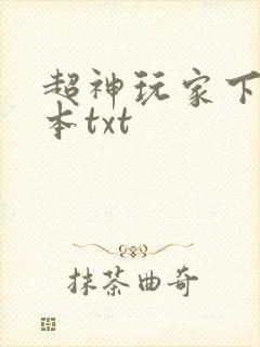 超神玩家下载全本txt
