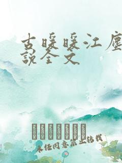 古暖暖江尘御小说全文