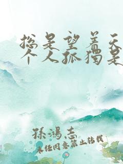 总是望着天空一个人孤独是什么歌