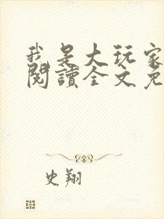 我是大玩家在线阅读全文免费