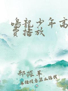 鸣龙少年高清免费播放