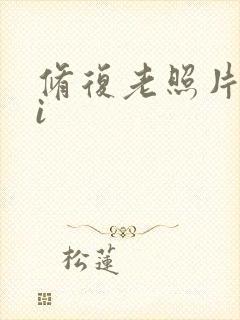 修复老照片的ai