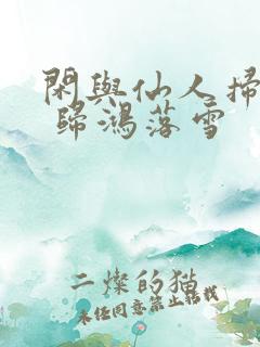 闲与仙人扫落花 归鸿落雪