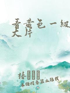 看黄色一级特黄大片