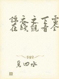 锦衣之下电视剧在线观看全集免费版