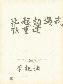 比起相遇我更喜欢重逢