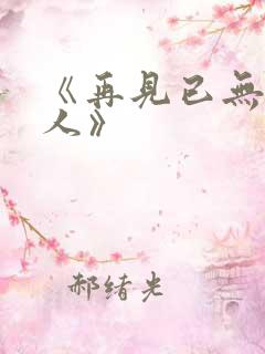 《再见已无剧中人》