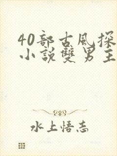 40部古风探案小说双男主