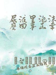 尿液里泡沫多怎么回事正常吗