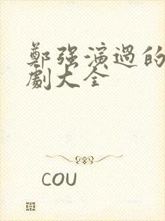 郑强演过的电视剧大全