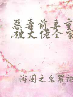 恶毒前妻重生后,被大佬全家团宠啦全书