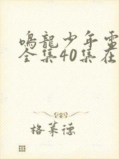 鸣龙少年电视剧全集40集在线