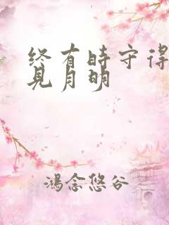 终有时守得云开见月明