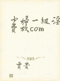 少妇一级淫片免费放com