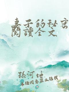 妻子的秘密免费阅读全文