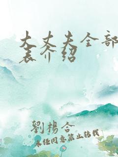 大丈夫全部演员表介绍