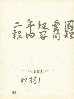 二年级爱国手抄报内容简短