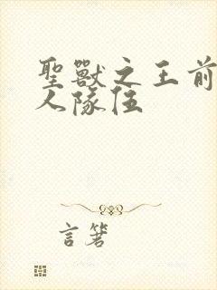 圣兽之王前期4人队伍