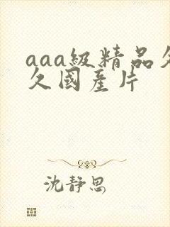 aaa级精品久久国产片