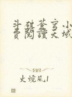 斗破苍穹小说免费阅读天域小说网