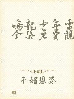 鸣龙少年电视剧全集免费观看高清