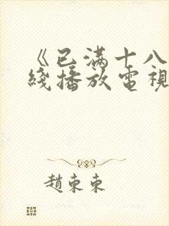 《已满十八岁在线播放电视剧》