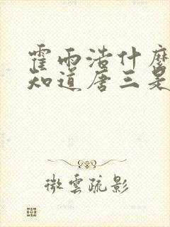 霍雨浩什么时候知道唐三是王东爸