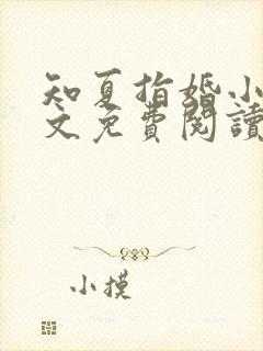 知夏指婚小说全文免费阅读