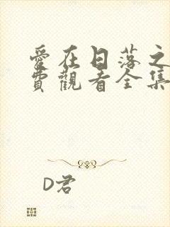 爱在日落之前免费观看全集