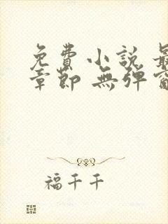 免费小说 最新章节 无弹窗