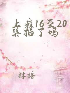 上瘾16至20集拍了吗