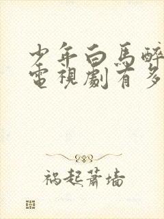 少年白马醉春风电视剧有多少集