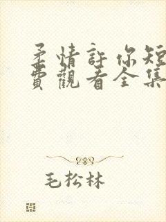 柔情许你短剧免费观看全集