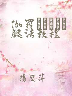 伽罗あちゃんが腿法教程